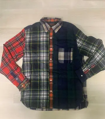 BEAMS PLUSB.D. Check Panel 긴팔 셔츠 L