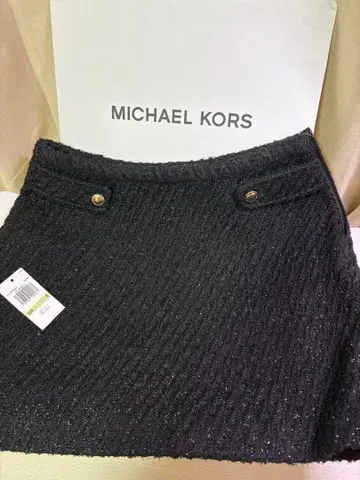 [ 새상품 미사용 ] MICHAEL KORS 블랙 트위드 타이트 스커트