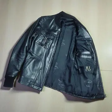 RICO 리코 가죽 자켓 양가죽 블랙 S