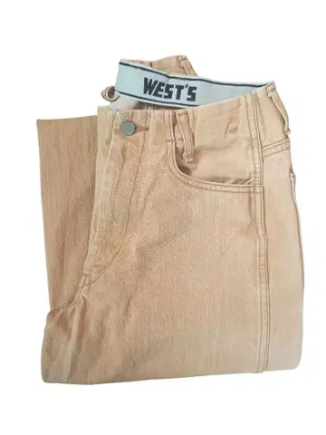 west's overalls 와이드 레그 데님