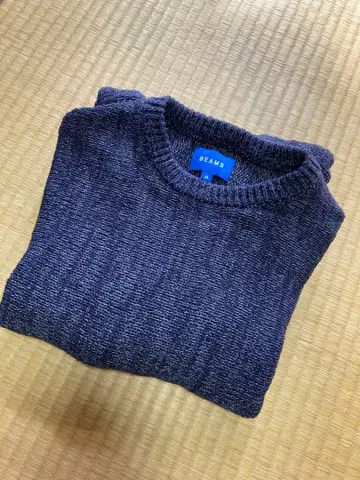 BEAMS 니트 스웨터 M 다크 블루 빔즈