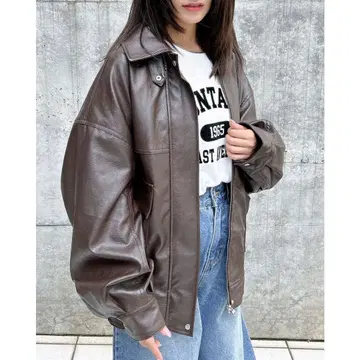 INGNI 인조 가죽 BIG 블루종