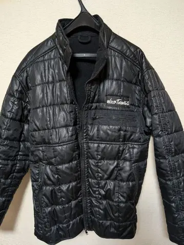 WILD THINGS 블랙 퀼팅 자켓