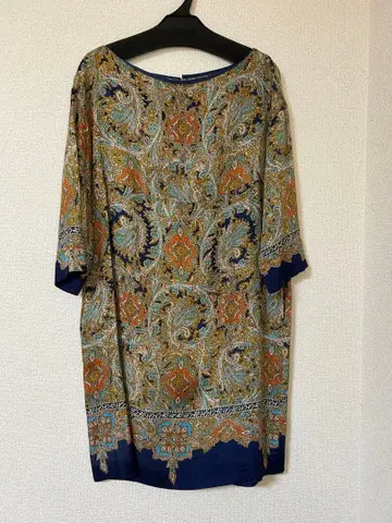 MACPHEE 페이즐리 무늬 오부 소매 튜닉