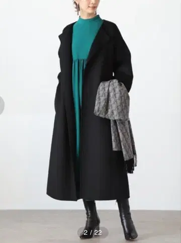 베르메이유 페예나 더블 페이스 크루넥 코트