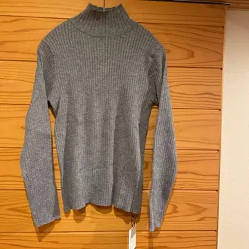 QTUME 그레이 리브 니트 스웨터 사이즈 38