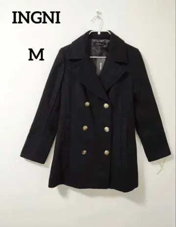INGNI [미사용] 블랙 더블 브레스트 피 코트