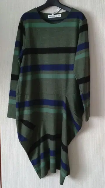 KEIKO KISHI 긴팔 튜닉 원피스 그린 계열 비대칭