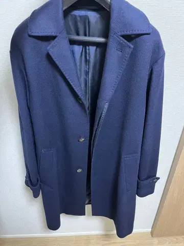 EDIFICE 네이비 오버 사이즈 체스터 코트