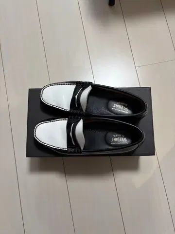 G.H.BASS 페니 로퍼 black white 밑창 보강 완료 25cm