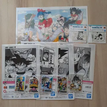 1번 복권 드래곤볼 포스터와 카드 세트