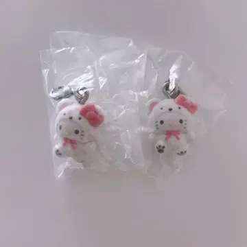 산리오 캐릭터즈 메지루시 액세서리 폭신폭신 스노우 헬로키티 2개