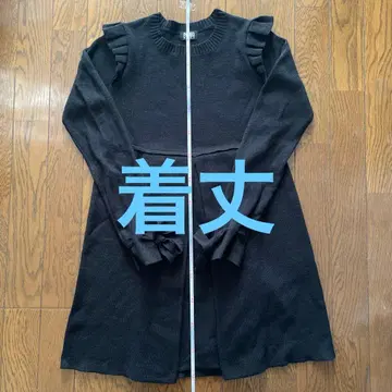 파메오 포즈 니트 원피스 블랙 리본 프릴