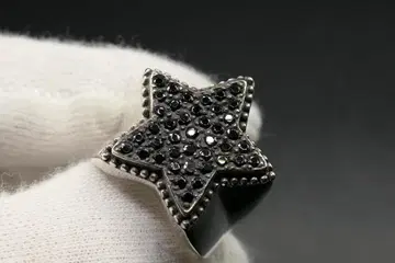 새상품 19호 291295옴 스타 반지 지르코니아 블랙 반지