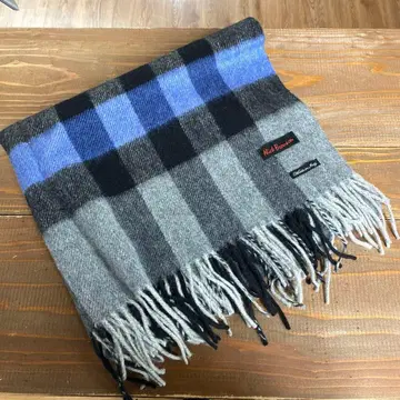 노블 닉 브론슨 대형 스톨 체크 무늬 프린지 머플러