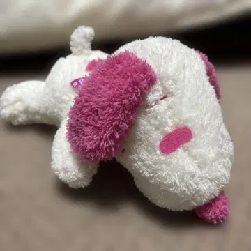 SNOOPY 봉제 인형 화이트와 핑크