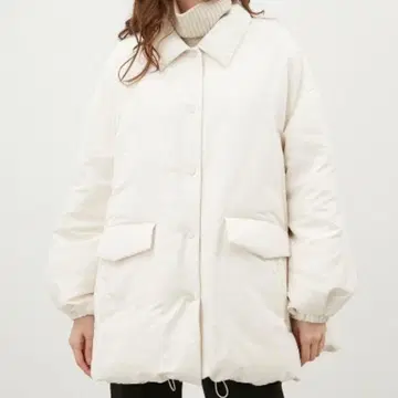 미라 오웬 스테인 컬러 프렌치 다운 A 라인 코트