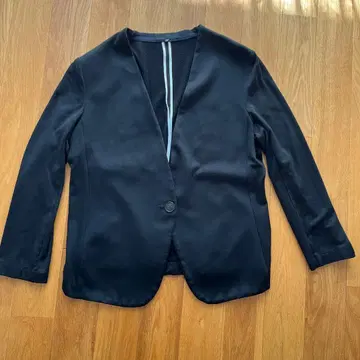 ICB 블랙 노카라 자켓 42