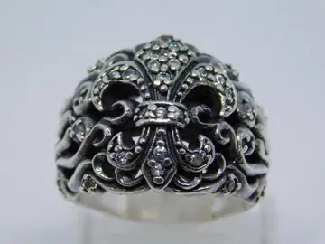 15호 새상품 내추럴 본 어딕션 반지 릴리 지르코니아 화이트