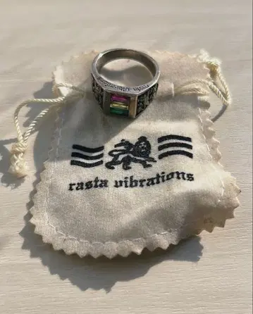 rasta vibrations 실버 반지 컬러풀 스톤 포함