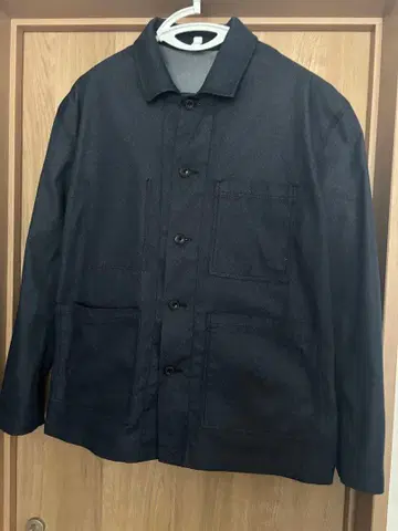 OPAQUE CLIP 블랙 데님 셔츠 데님 자켓