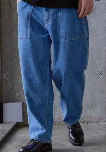 니코앤드 데님 페인터 팬츠 블루