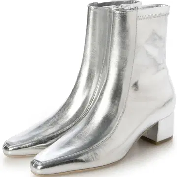 [ 미사용 새상품 ] EVOL 4.5c 힐 숏부츠 실버 L