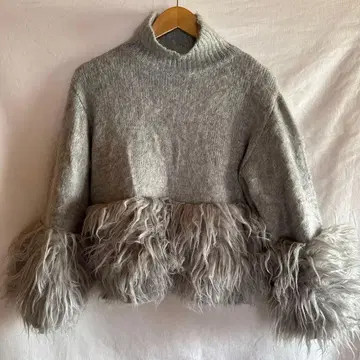 FRAY I.D 터틀넥 스웨터 그레이