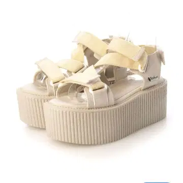 YOSUKE 요스케 통굽 벨티드 샌들 아이보리 24cm