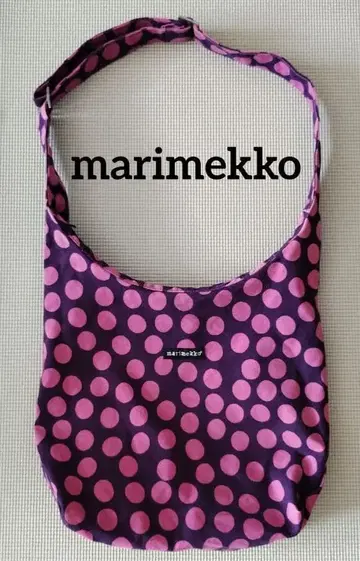 마리메꼬 보라색과 핑크색 도트 숄더백