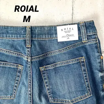 로얄 여성용 청바지 밑단 프린지 M 인디고