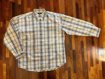 새상품급 BEAMS HEART 체크 무늬 오버 사이즈 긴팔 셔츠 M