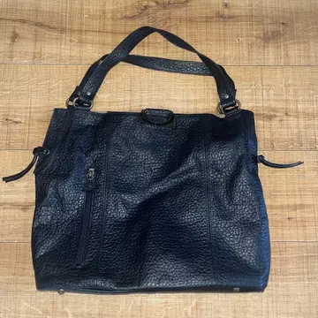 블랙 가죽 토트백