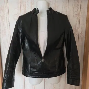 노카라 가죽 자켓 블랙 유나이티드 애로우즈