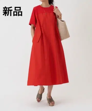 2025 새상품 비어즐리 컷 콤비 플레어 원피스