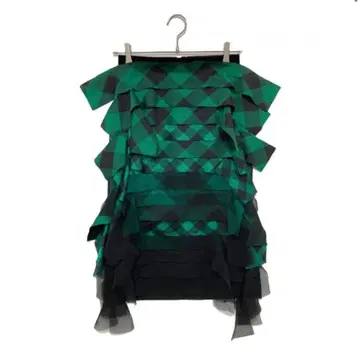 새상품급 sacai 사카이 버팔로 체크 사이드 슬릿 스커트 그린