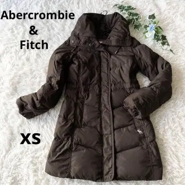 아바크롬비&피치 다운 코트 루돌프 자수 다크 브라운 XS