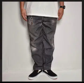 FakeVintage DenimEasyPants Type-BK