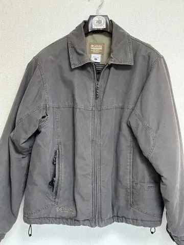 컬럼비아 남성용 블루종, 그레이 색상 사이즈 M 구제 의류