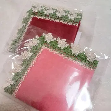 치카자와 레이스 여성화보 손수건 2개