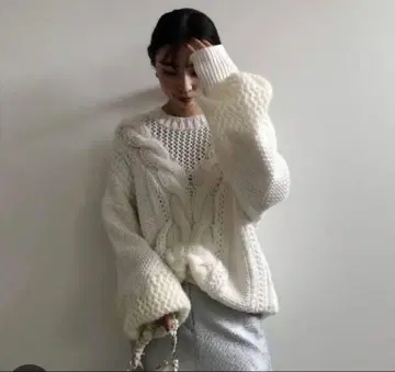 아메리 빈티지 TWIN YARN CABLE KNIT