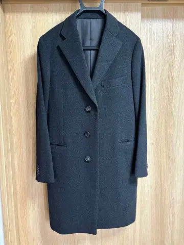 BARNEYS NEWYORK 체스터 코트 다크 그레이 커버 포함