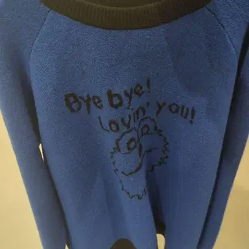 [새상품] GU 퍼펫 스 오버사이즈 니트 풀오버 XL 파랑