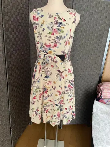 기모노 리메이크 빙가타풍 슬리브리스 원피스 M