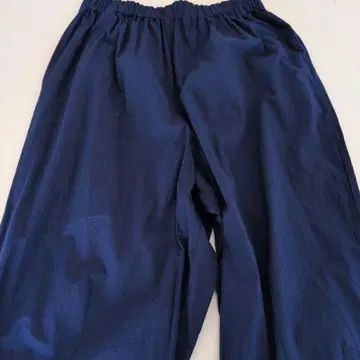 새상품 엔슈 직물 하우스 네이비 허리밴딩 와이드 팬츠