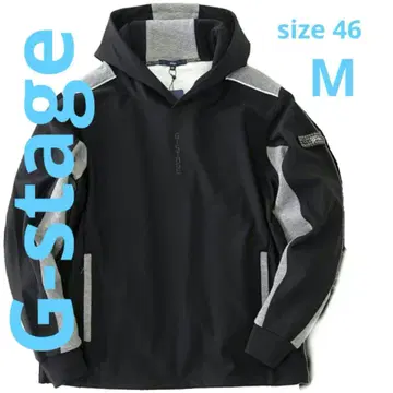 G-stage 콤비 저지 풀오버 후드티/M/새상품