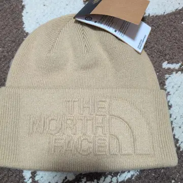 THE NORTH FACE 베이지 니트 모자 One Size