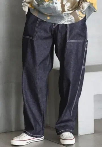 니코앤드 데님 페인터 팬츠 인디고