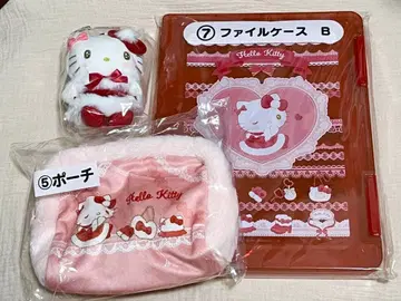[ 초특가 세트 ] 당첨 복권 헬로키티 파일 케이스 파우치 봉제 인형