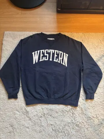 WESTERN 맨투맨 칼리지 로고 90년대 made in usa